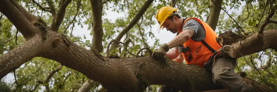 Durham arborist on tree.webp